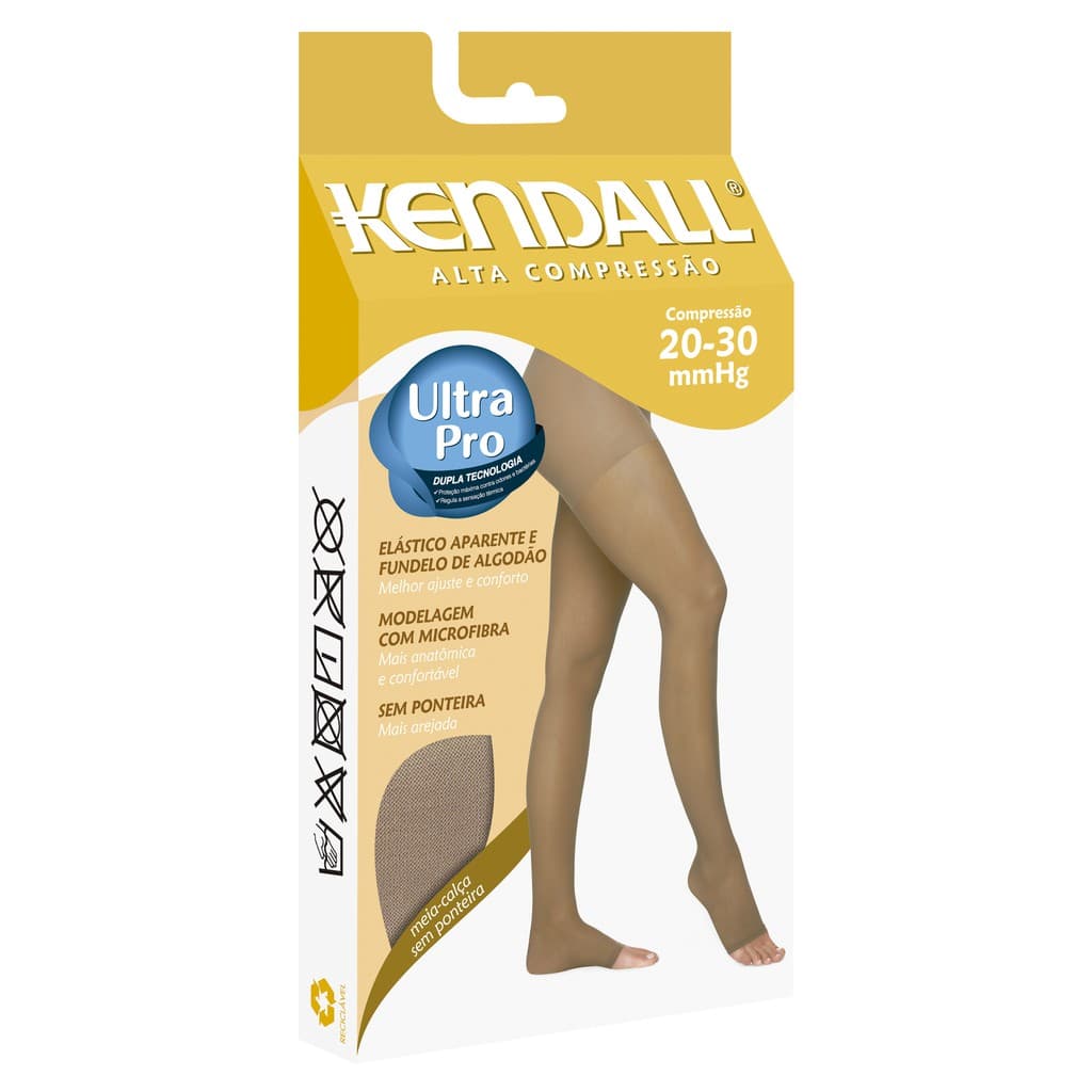 Meia Calça Kendall Alta Compressão Sem Ponteira 20-30 mmHg