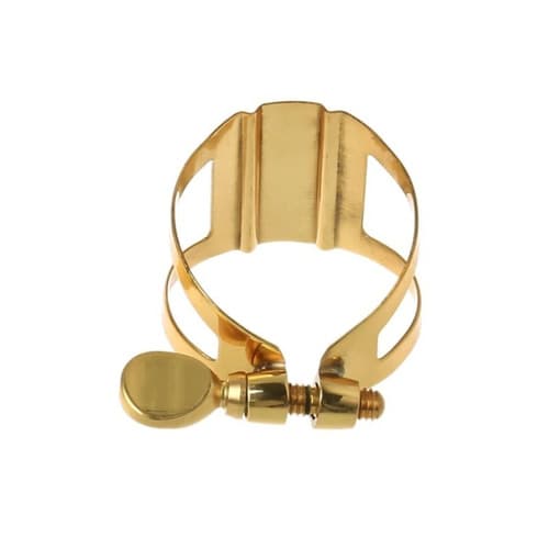 Abraçadeira Presilha Para Sax Soprano Dourada De 1 Parafuso