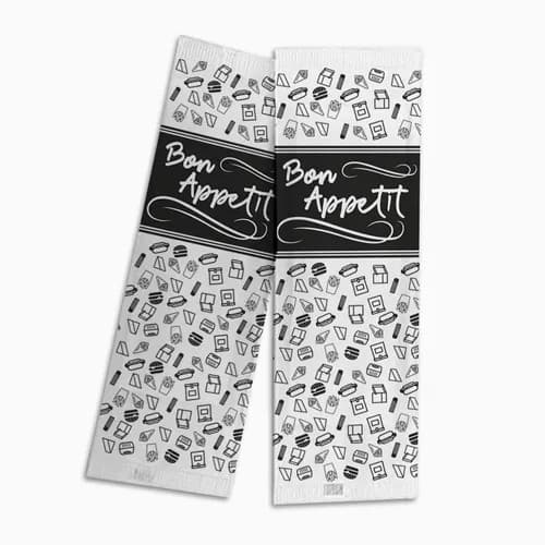 Sachê Guardanapo Papel 6,5x18,5cm Com 2 Folhas 100 Sachês