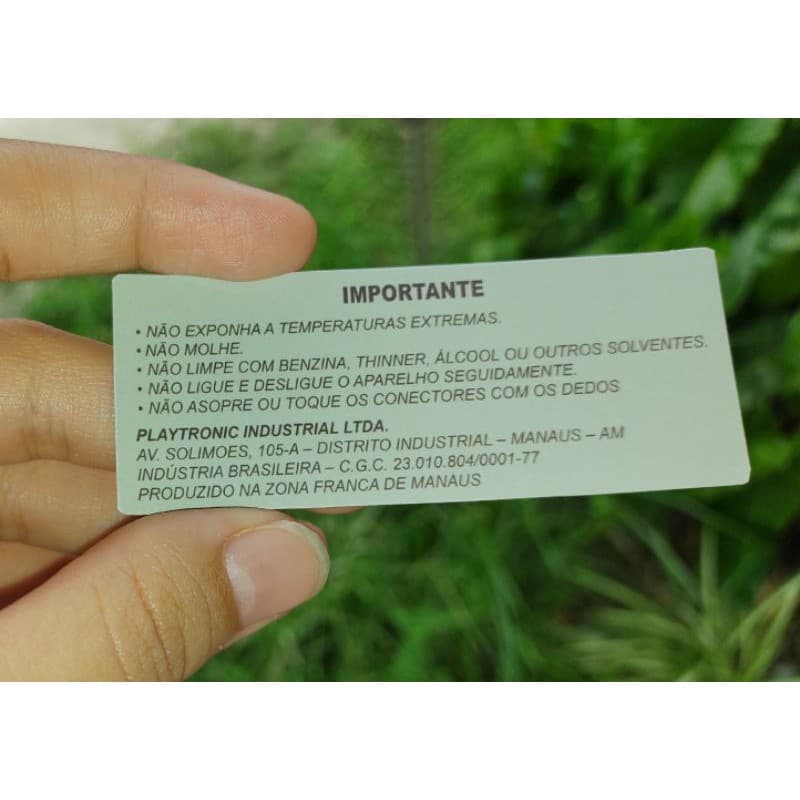 3 label etiqueta auto adesivo traseira Playtronic para super Nintendo snes