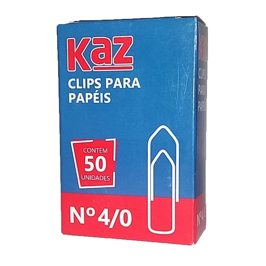 100 Clips 4/0 p/ papel - Clipes Galvanizados - 2 cxs com 50