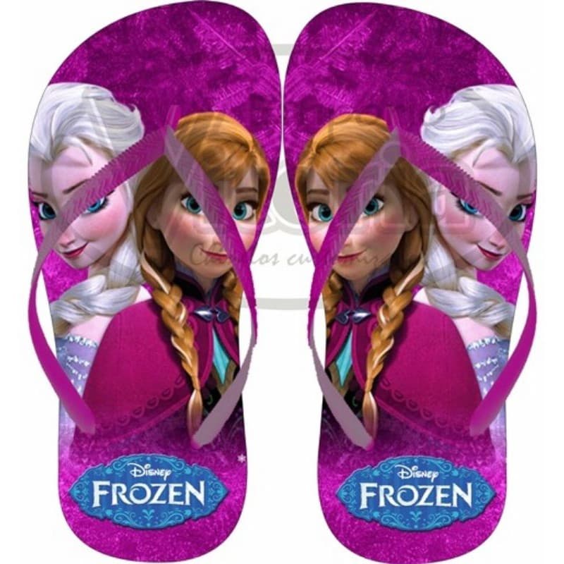 Chinelo Frozen Anna e Elza Roxo
