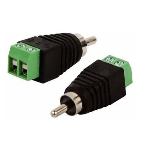 Kit 10 Conector Rca Macho Com Borne Para Cftv, Audio E Video