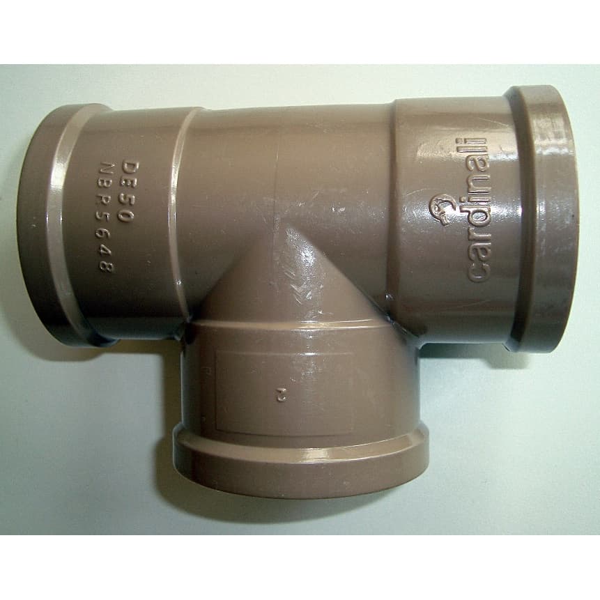 TÊ Marrom Soldável 50mm Cardinalli - Cód. 17122708