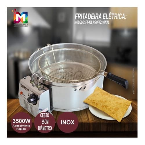 Fritadeira Eletrica 10 Litros Tacho Fritador Pastel Inovamaq