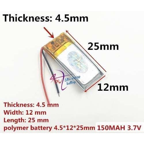 Bateria Pequena Mp3,lanterna,gravador,fone,caneta Espia