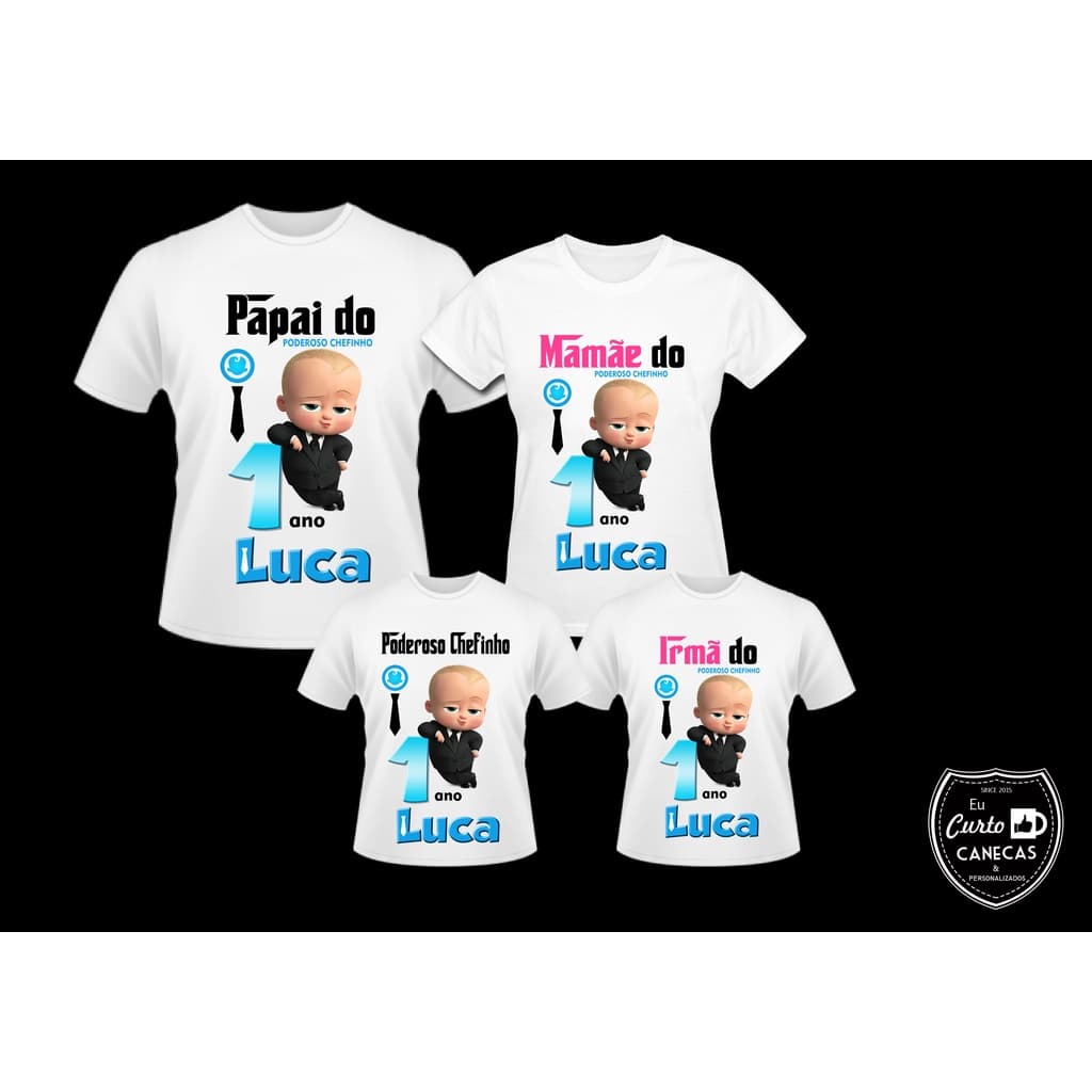 Kit 4 camisetas poderoso chefinho personalizada (LEIA A DESCRIÇÃO)