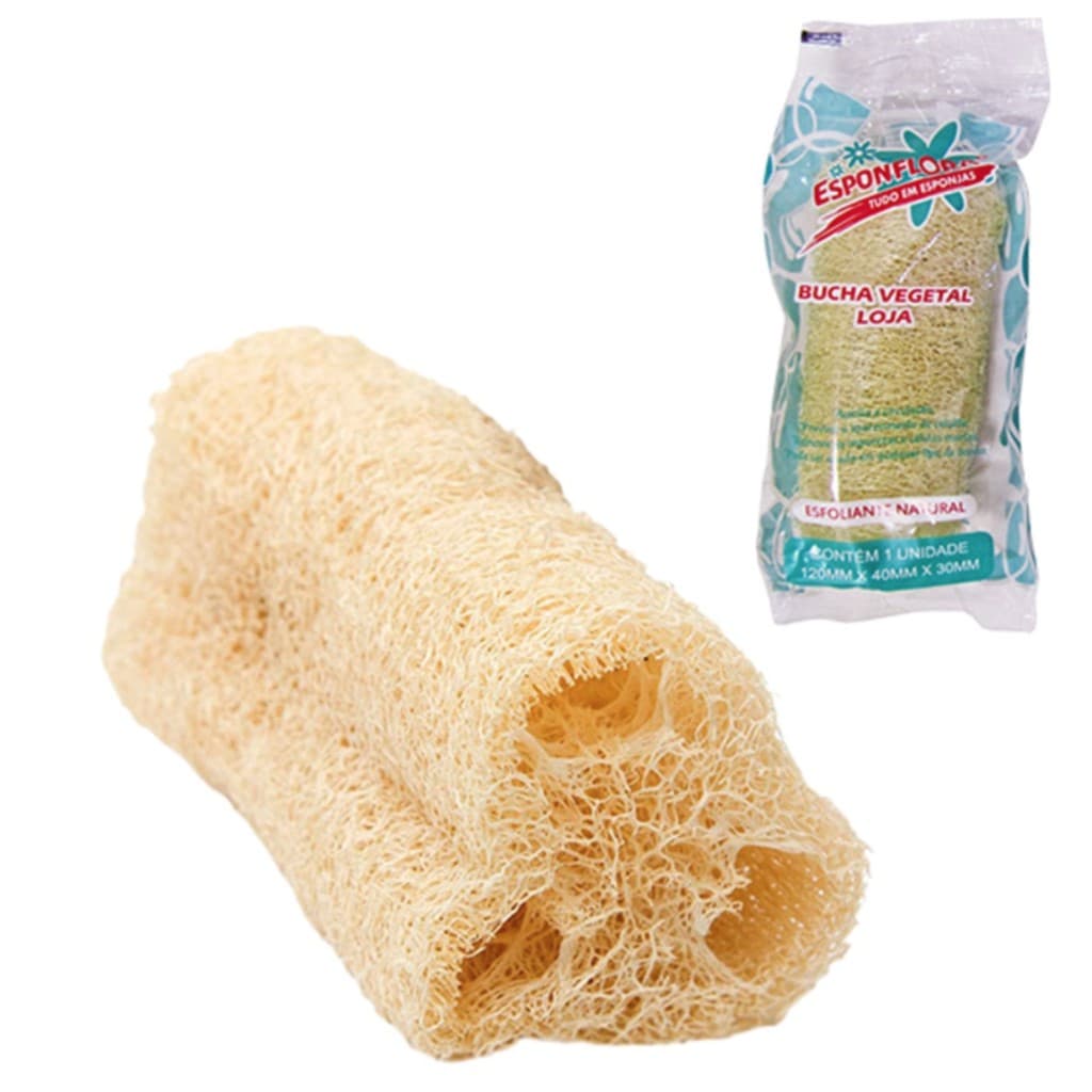 Bucha Vegetal Esponja De Banho Pedaço 12cm OFERTA