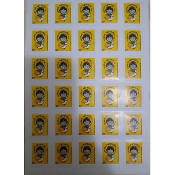 Folha com 30 selos Jovem Aprendiz