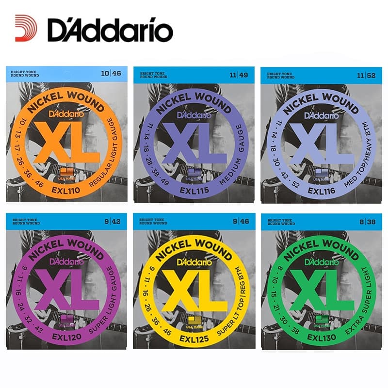 D'addario EXL110 EXL115 EXL120 EXL125 EXL130 XL Níquel Rodada Ferida Cordas De Guitarra Elétrica Daddario