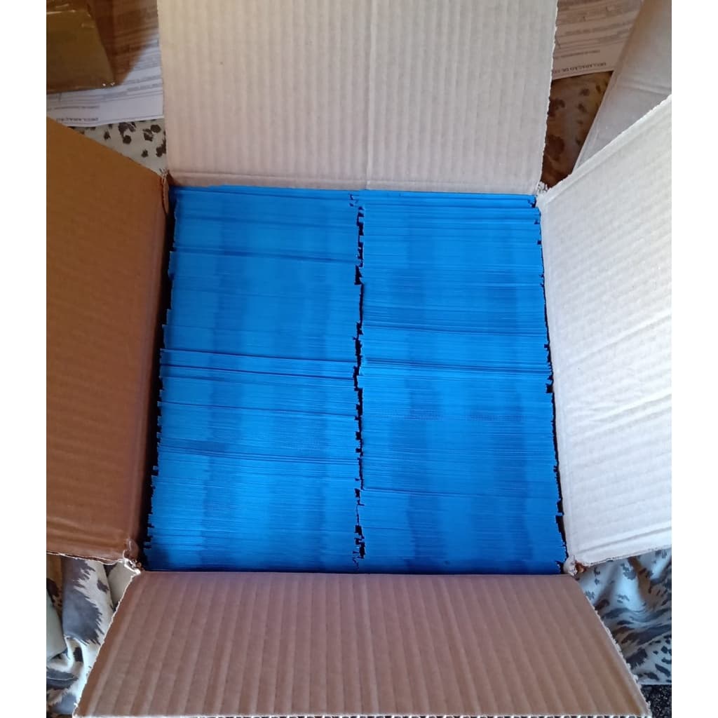 100 Envelope Azul Para Cd/Dvd Papel C/ Visor Transparente