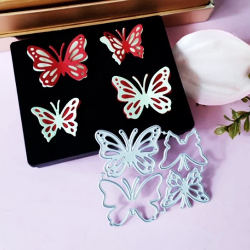 Borboletas Corte Metal Morre Stencil Álbum Scrapbooking Modelo Cartão Molde Embossing