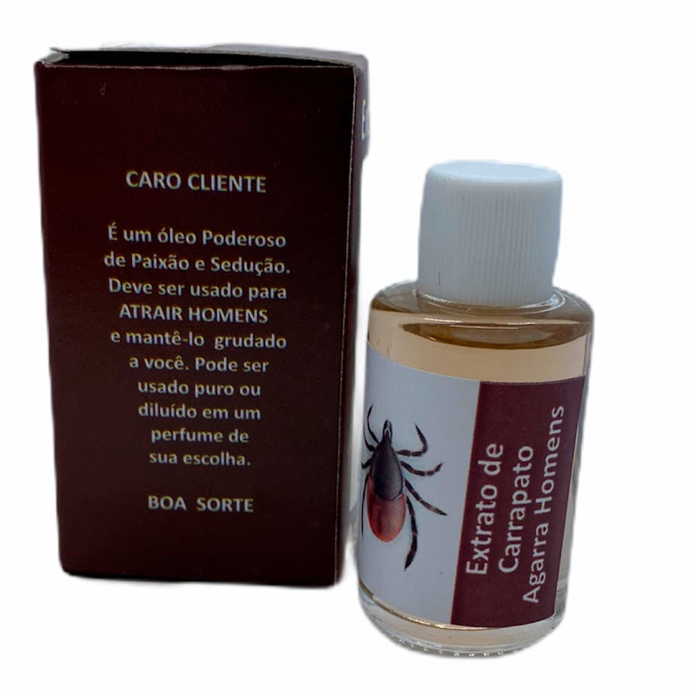 Óleo Extrato de Carrapato Agarra Homem