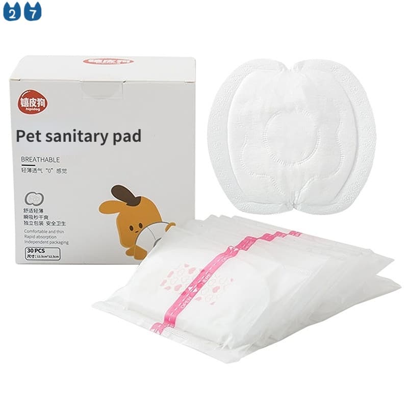 27Pets 30 Pçs/Saco De Fralda Fisiológica Absorvente Respirável À Prova De Vazamento Para Cachorros
