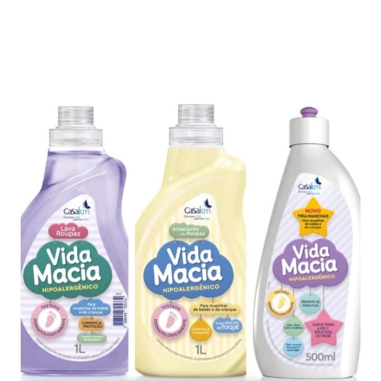 Kit Lava Roupas de Bebê Vida Macia