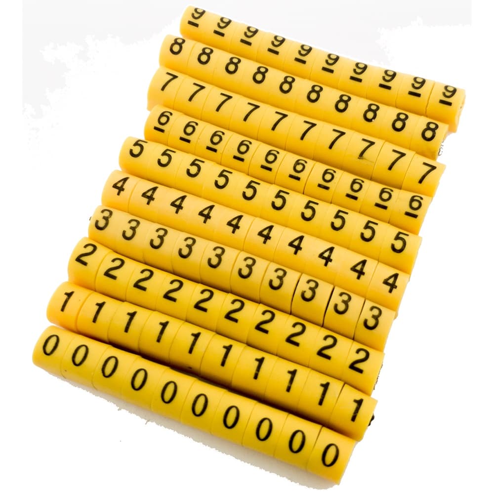 kit Identificador Marcador Fios Cabos Anilhas 100pcs 0a9 EC1