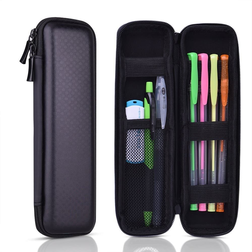 Universal Multifuncional EVA Hard Shell Pen Case/Portátil Estudante Papelaria Caixa De Armazenamento/Moda Zíper Caneta Caso