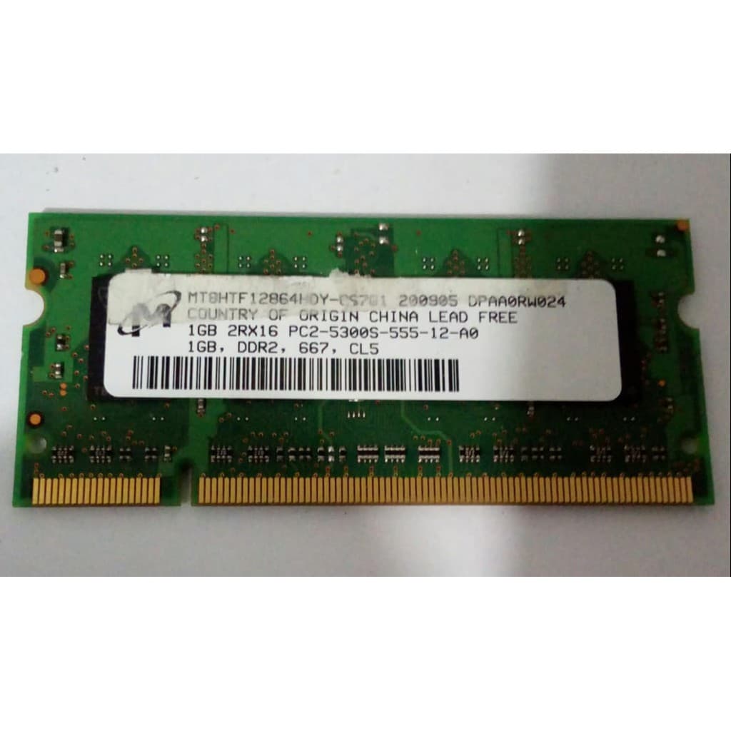 Memoria Ddr2 1gb Para Notebook Pc2 5300s ( Samsung / M )