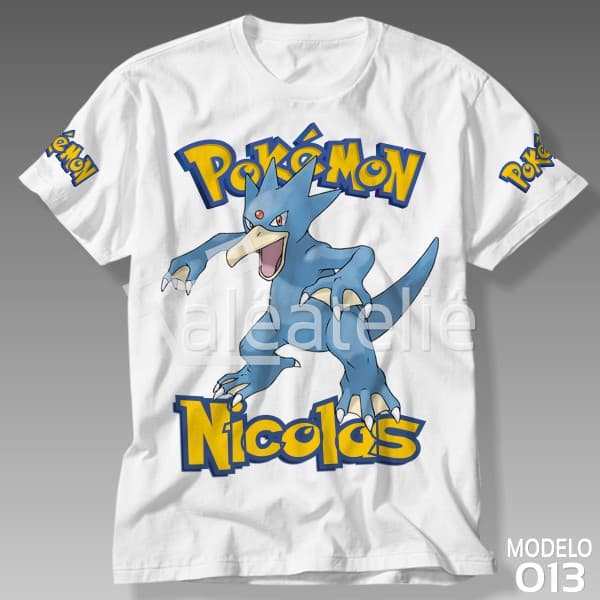 Camiseta Golduck Pokemon Go Pokebola Jogo Game Infantil Adulto Personalizada