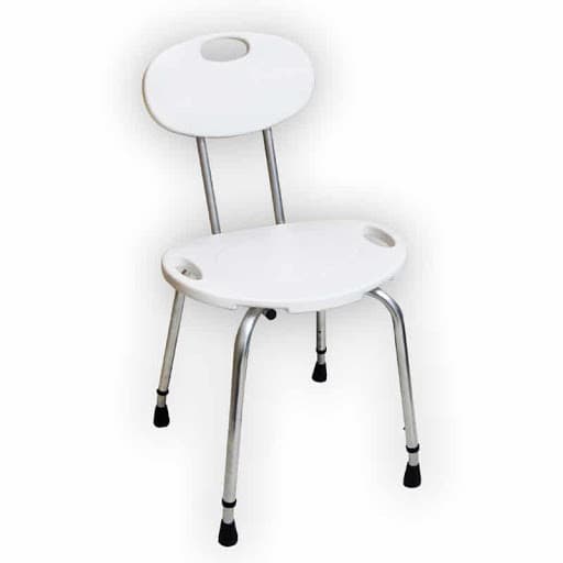 Cadeira de Banho P/ Banheiro com Encosto Mebuki Banqueta Box.