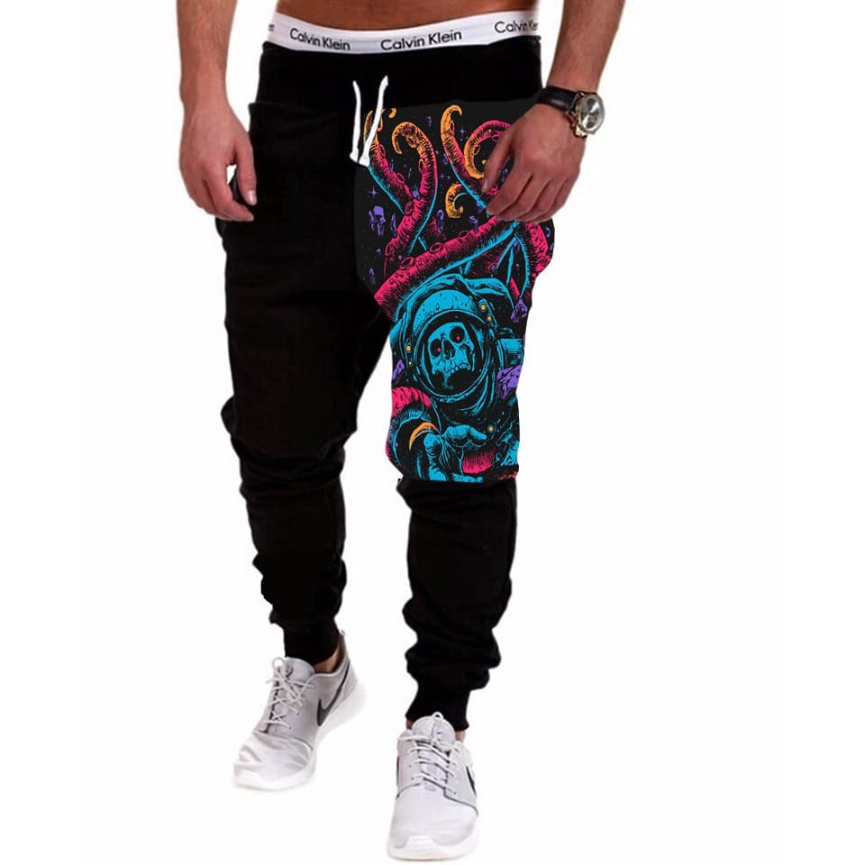 Calça Masculina de Moletom Estampada por Sublimação Astronauta Polvo A197