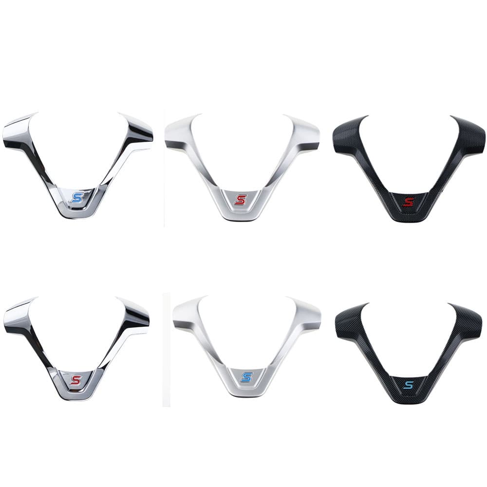 Guarnição Do Painel Volante Carro Para Ford Ka 2018 2019 Decoração Capa Adesivo De Fibra Carbono ABS Cromo Lantejoulas A