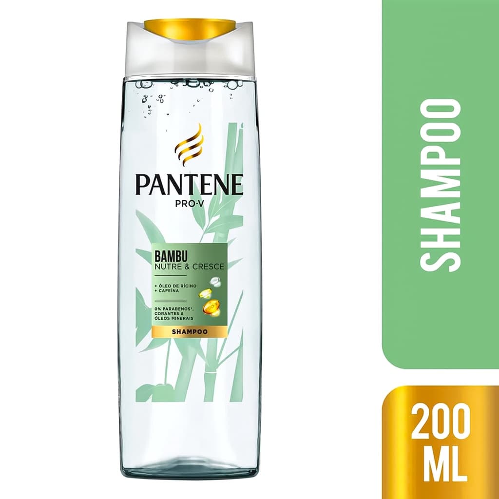 Shampoo Bambu Nutre & Cresce Com Óleo de Rícino Pantene