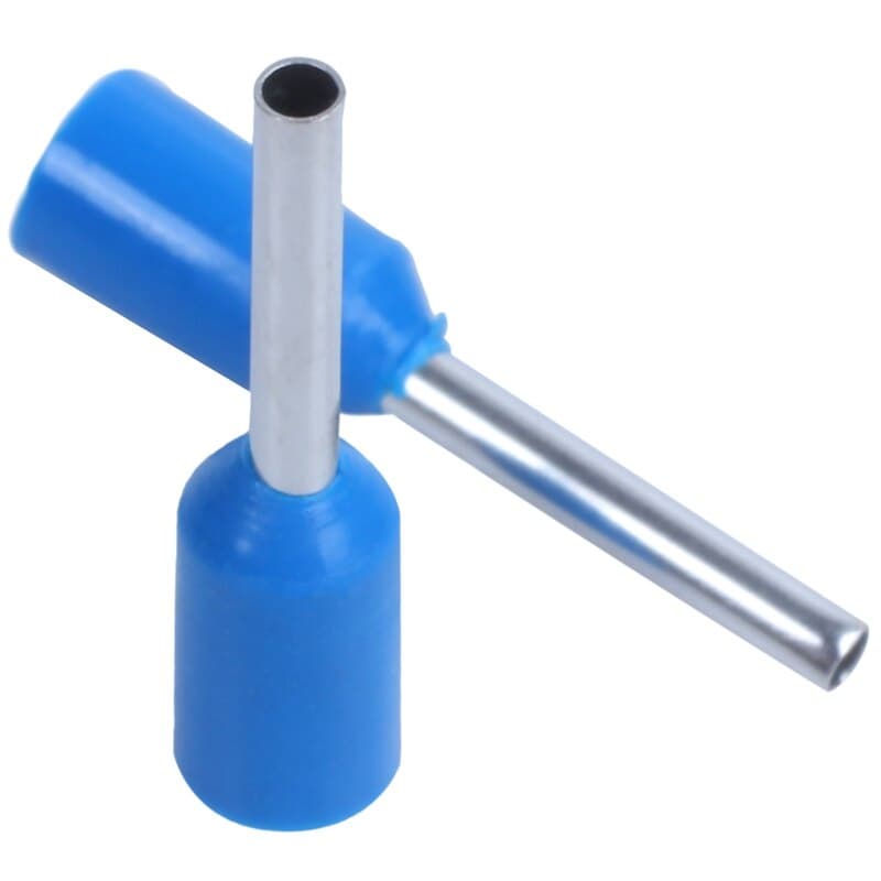 100 x Terminal Tubular Ilhós Conector 2,5mm Pré Isolado E2508 (100pçs)