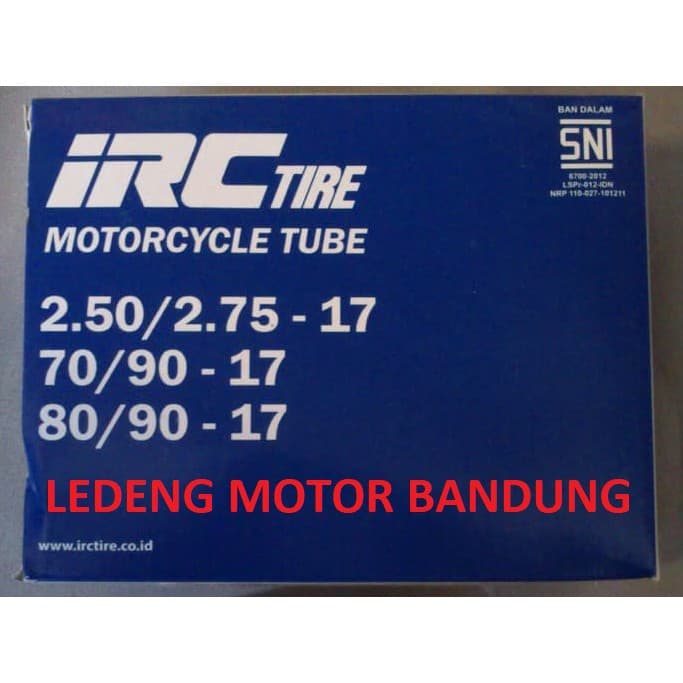 Tubo Interno IRC 250/275-17 Ou 70/90-17 80 Para Motocicletas Underbone