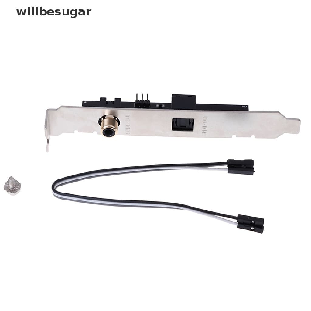 willbesugar SPDIF Placa Óptica E RCA Suporte De Cabo Para-Mãe asus msi gigabyte
