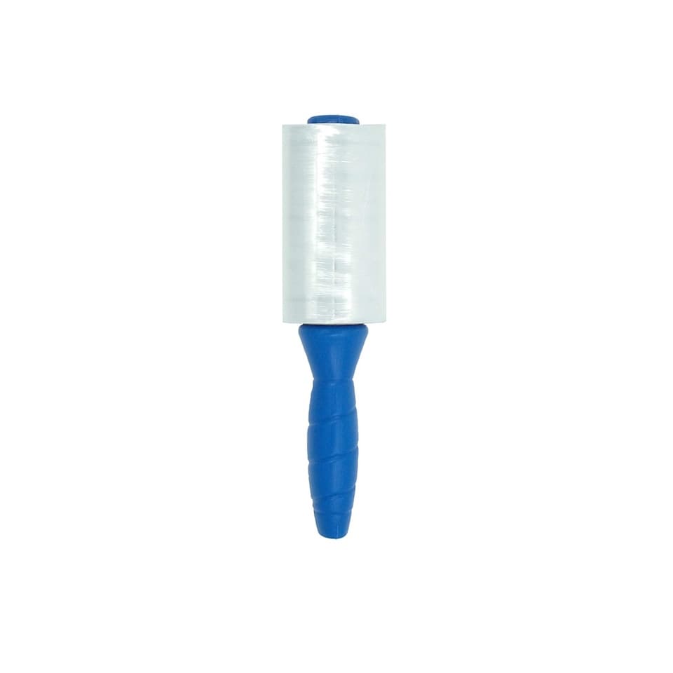 4 Rolos Filme Plastico Stretch P/ Proteger Volante E Mala 10cm C/ Cabo - Mini Stretch - Fita Tudo - Embala Tudo