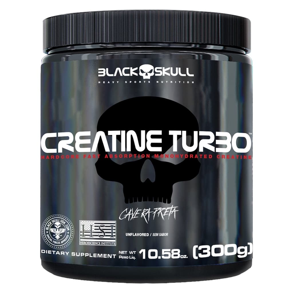 Creatina Turbo 300g - Black Skull / Caveira Preta
