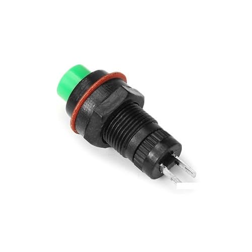 Kit 100 Peças- Chave Push Button Ds-213 Sem Trava Verde