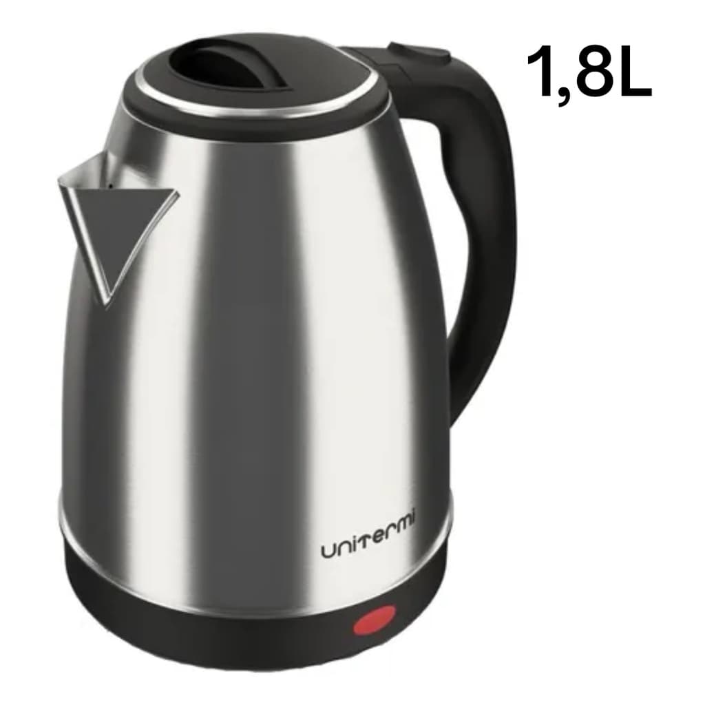 Chaleira Elétrica Inox 1.8 Lts Unitermi Atacama 127v ou 220v 1200w trava de segurança luz indicadora de funcionamento