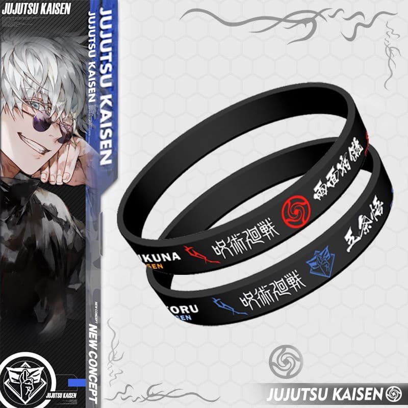 Pulseira Anime Jujutsu Kaisen Gojo Satoru Ryomen Sukuna Esporte Sílica Gel De Halloween Cosplay Acessórios