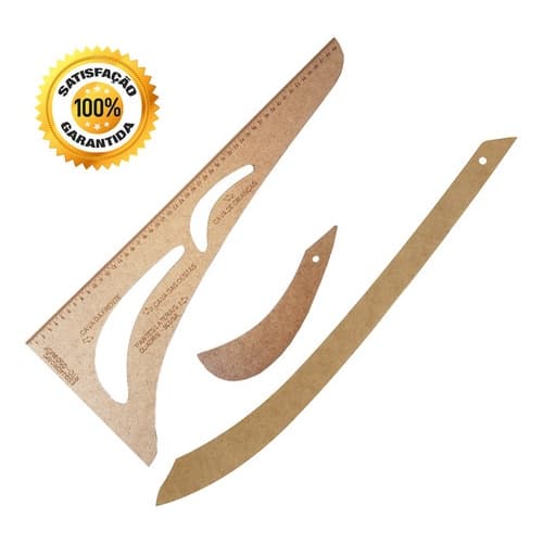 Jogo 03 Réguas Corte Costura Curva Cavas Decotes Alfaiate N2