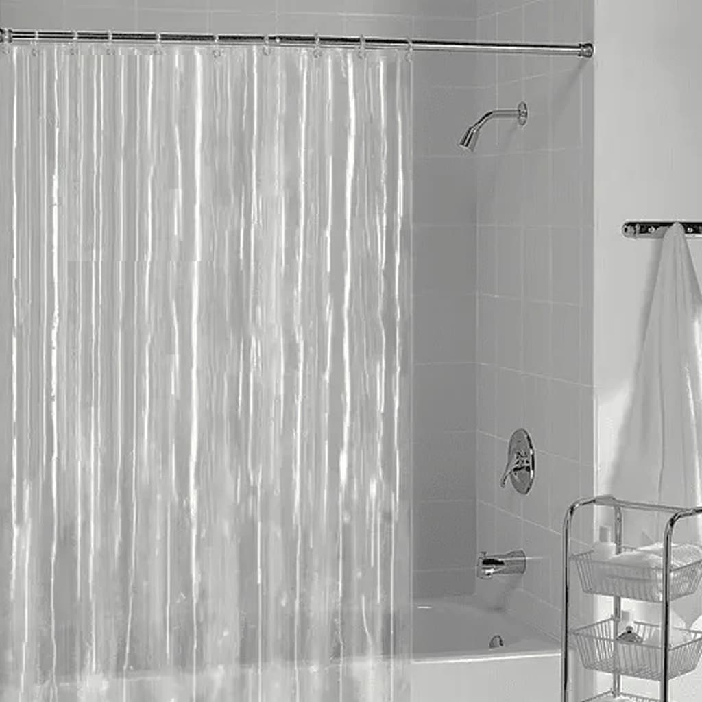 1 Cortina De Box Transparente Grossa Resistente Antimofo