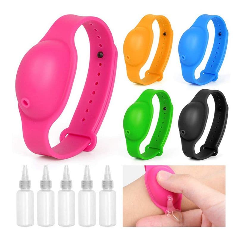 Pulseira Biossegurança Armazena Álcool em Gel Protetor Solar Creme Repelente Promoção Atacado Saúde