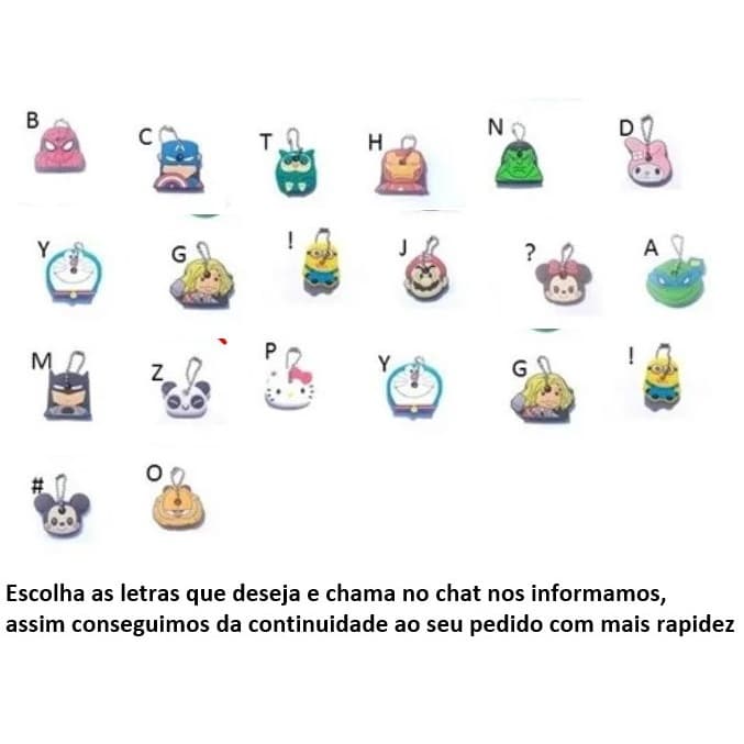 Capa Protetor Chave Chaveiro Divertidos Vários Mochila Top1 REF:06Z8 RSI