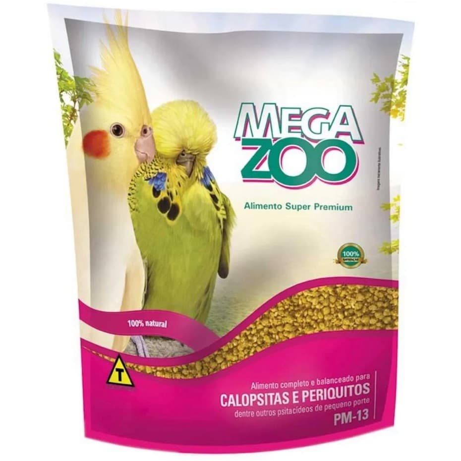 Ração Extrusada Megazoo Para Calopsita E Periquito Pm13 300g