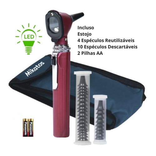 Mini Otoscópio Mikatos Para Diagnósticos - Diversas Cores Envio Imediato!