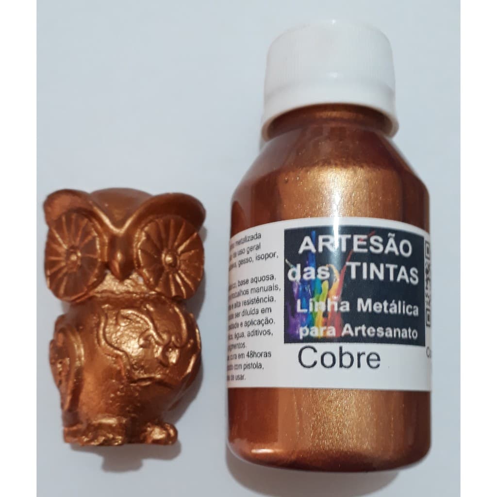 Tinta Perola Cobre Metálica para Artesanato - 100ml
