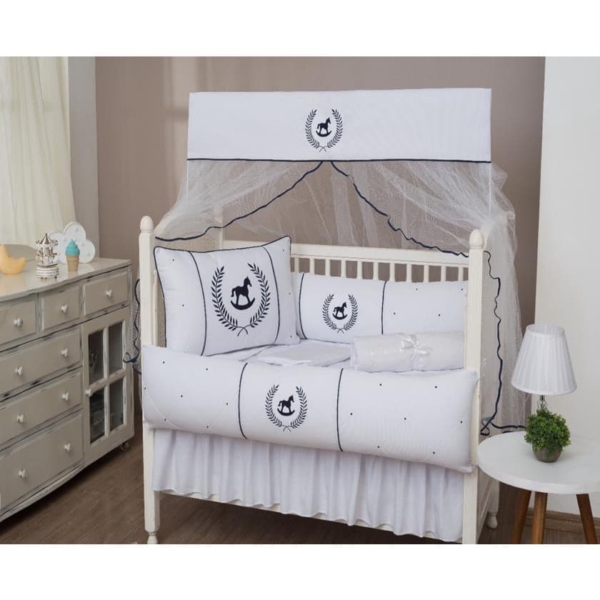 Kit Protetor de Berco 9 pecas + Saia Piquet  - Pocoto várias cores menino