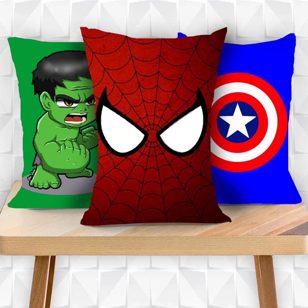 Almofada Personalizada Super Herois quadrinhos (batman, hulk, super man, homem aranha, capitao america enfeite decoração