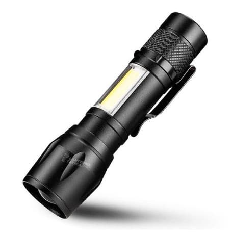 Mini Lanterna Tática Com Led E Zoom Recarregável - Envio Imediato