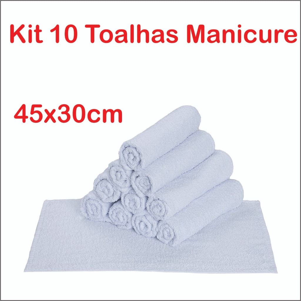 Kit c/10 Toalha Social Manicure p/Salão 30X45cm