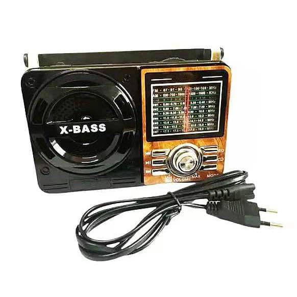 Rádio Retrô Vintage  Portátil A Pilha E Tomada Am Fm Sw Pendrive Com Sd Usb