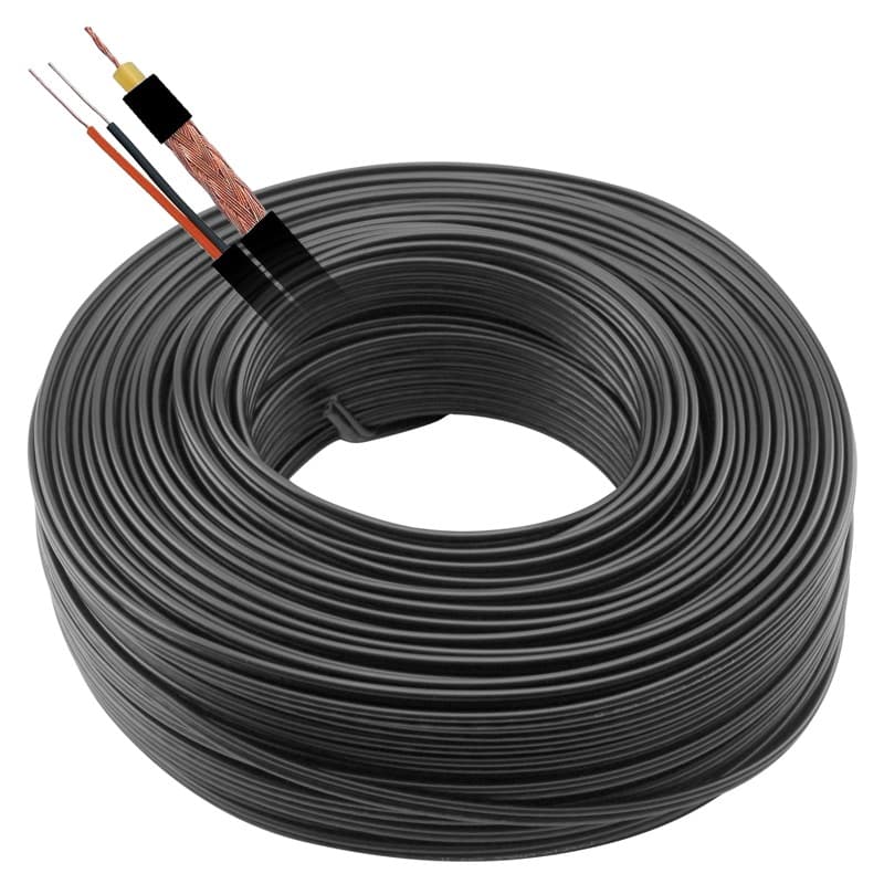 Cabo Coaxial (CFTV) Preto 90% - RF 4mm 100 metros