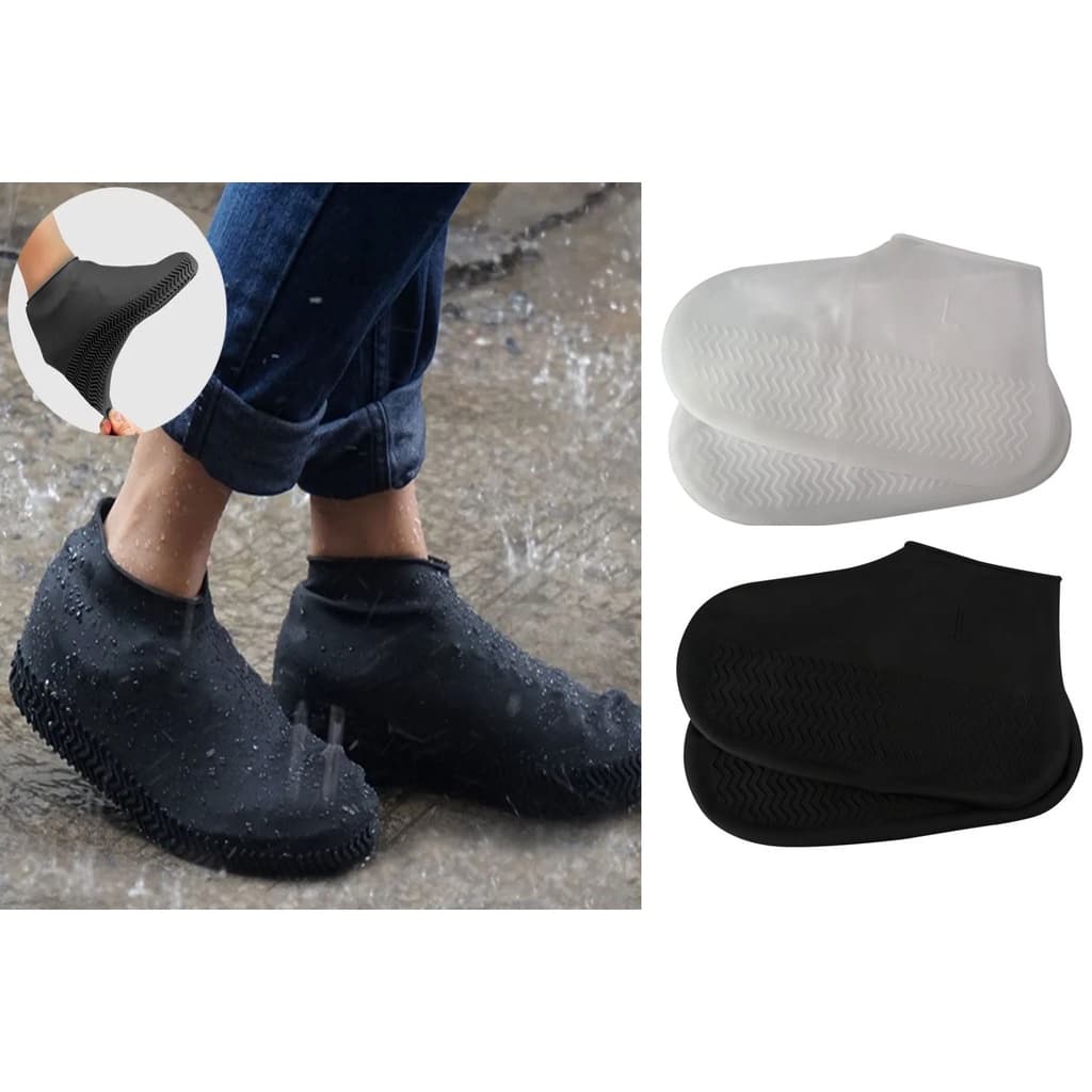 Protetor Capa De Sapato Silicone Elástico Para Chuva Flexível Reutilizável Antiderrapante Impermeável LR-0053