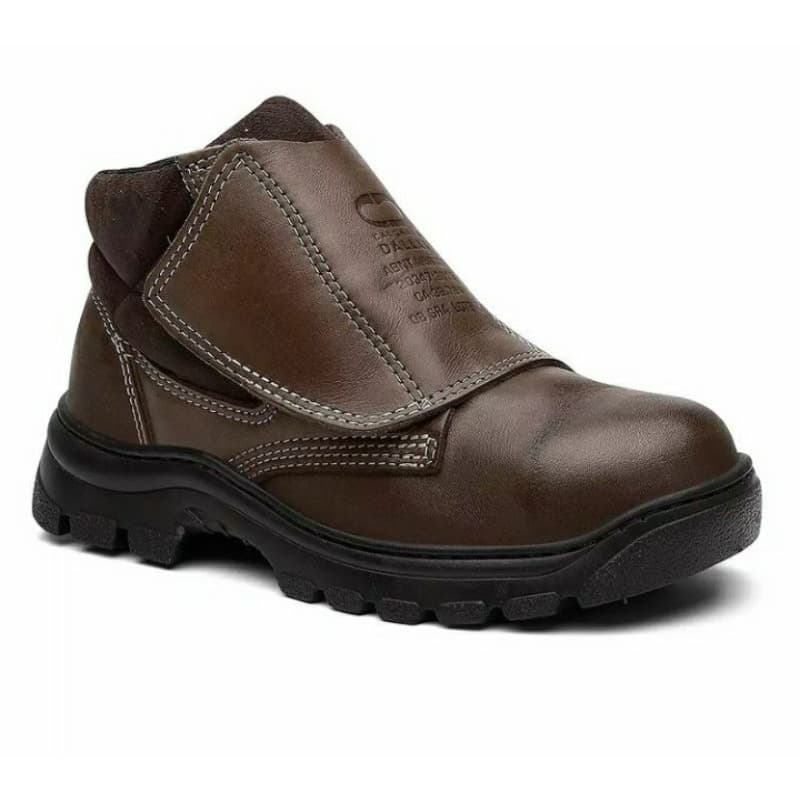 Coturno Segurança Vipflex Dallas Velcro Couro Legítimo